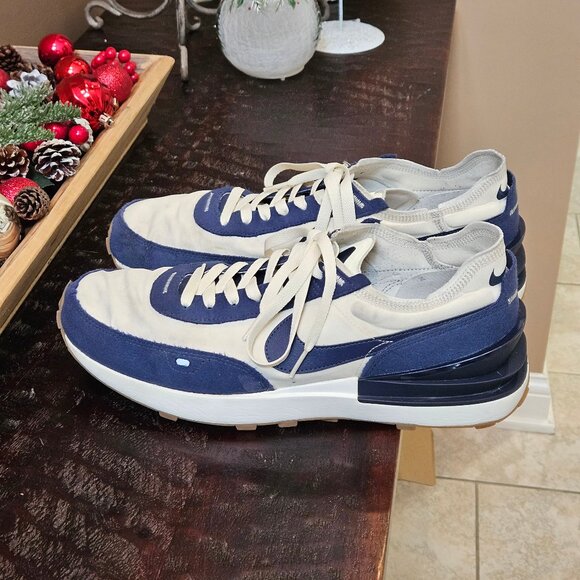 Nike Men's Waffle One SE Trainers, Midnight Navy/Coconut Milk, Sz 13 - Picture 3 of 16